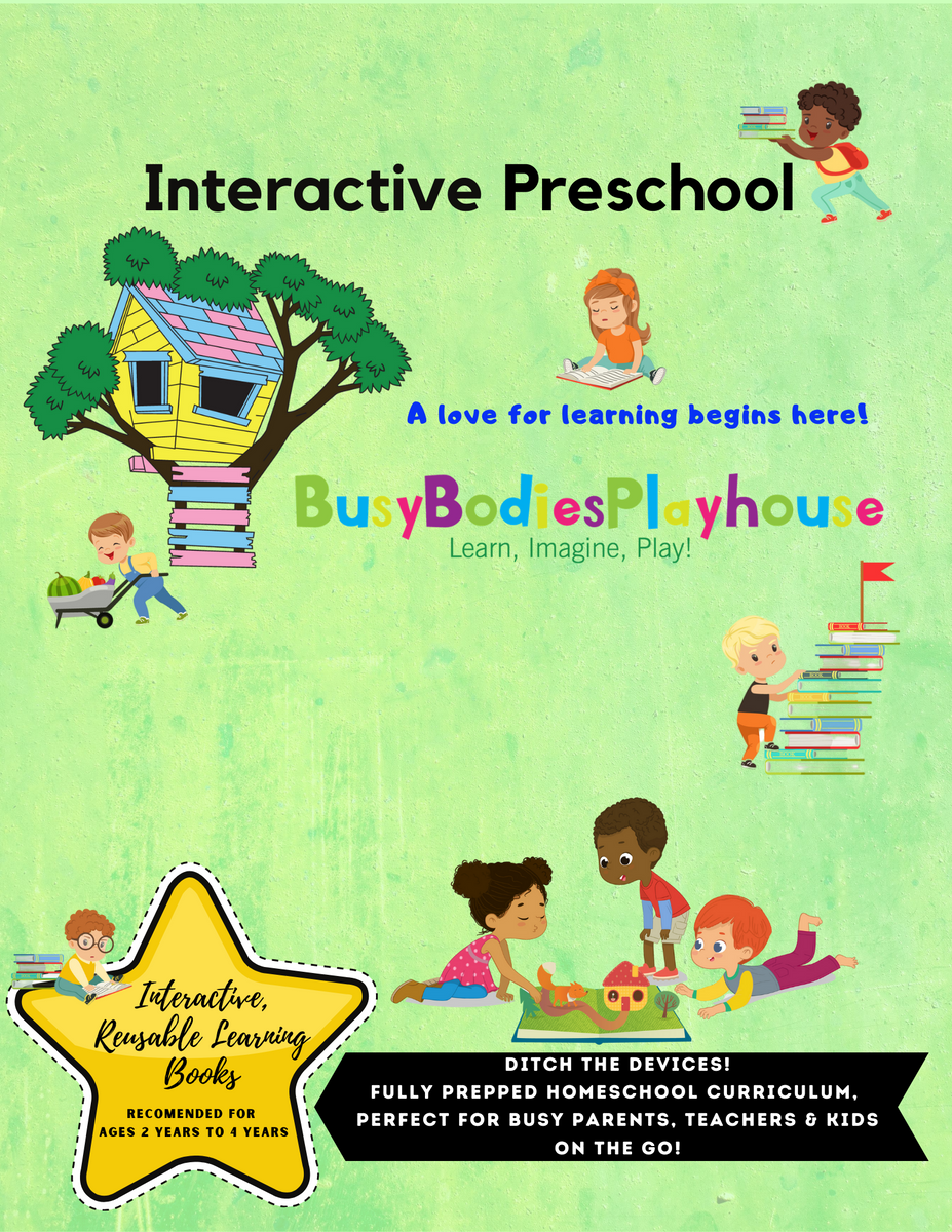 Preschool Interactive Learning Book – Busy Bodies Playhouse